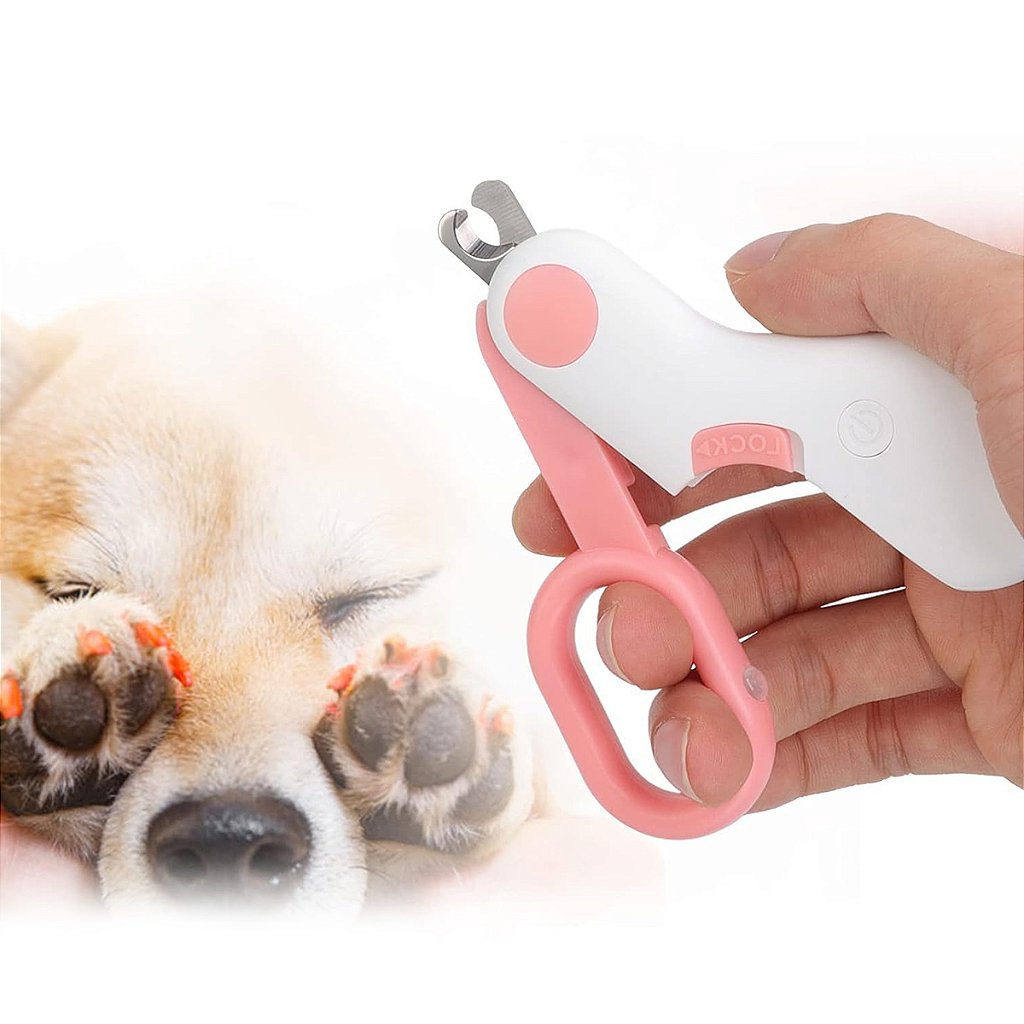 Mini Cortador De Unha Pet Alicate Com Lanterna Cachorro Gato