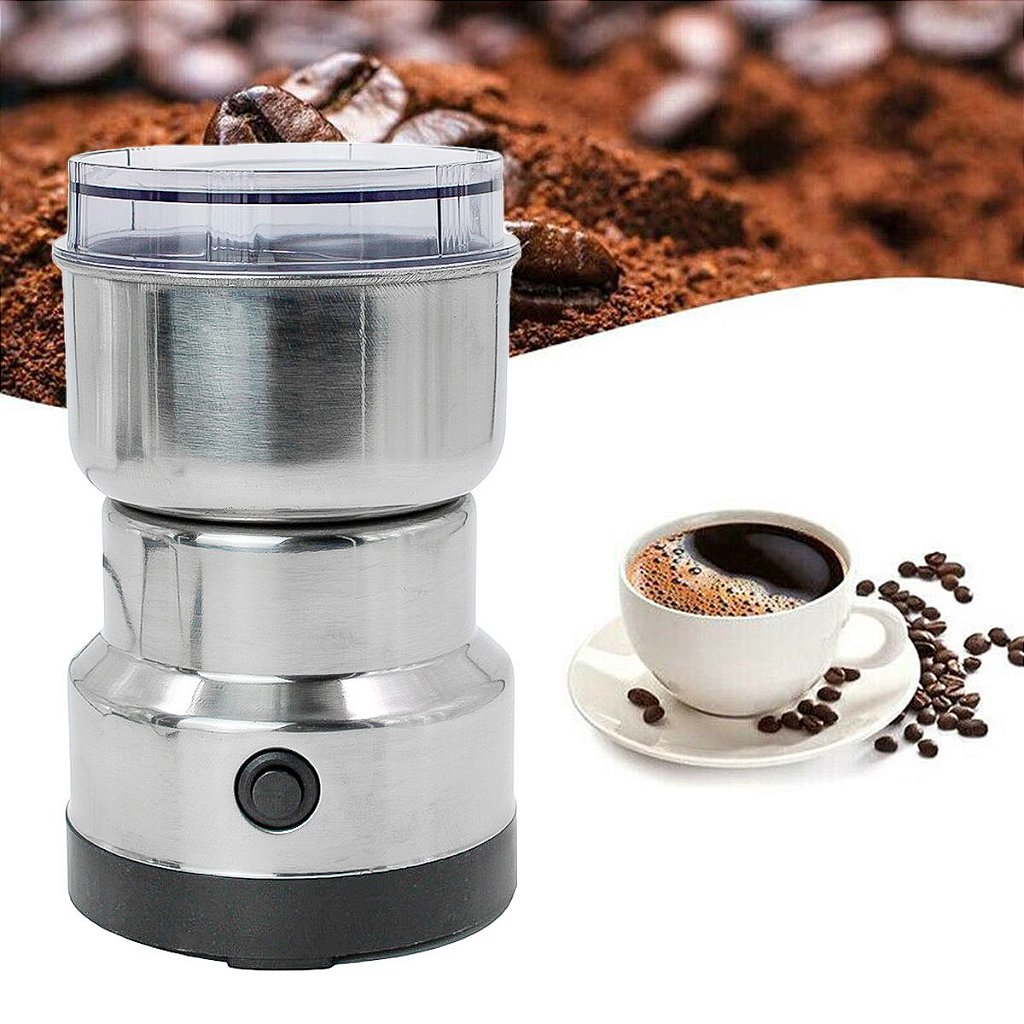 Moedor Triturador De Café Elétrico Inox Mini 150W 110v