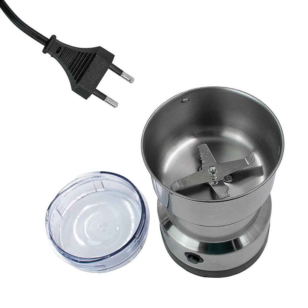 Moedor Triturador De Café Elétrico Inox Mini 150W 110v