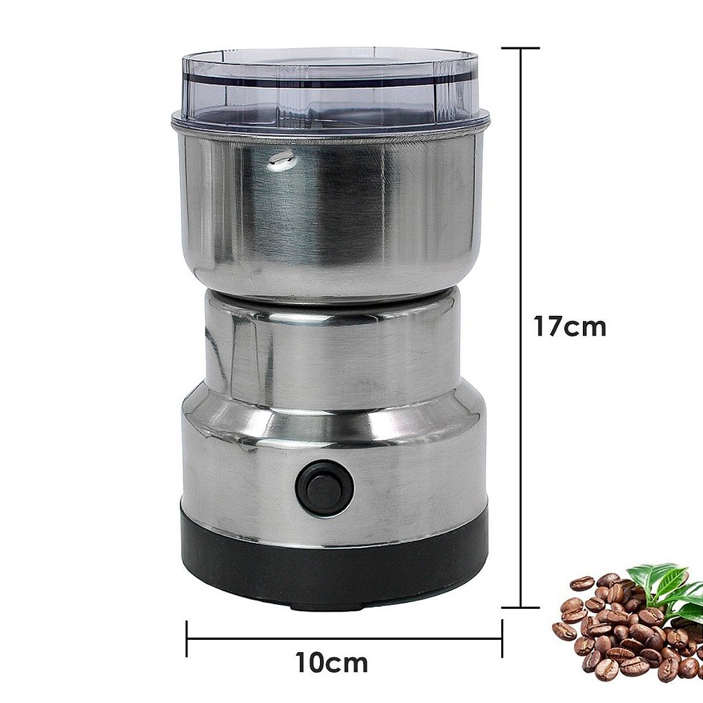 Moedor Triturador De Café Elétrico Inox Mini 150W 110v