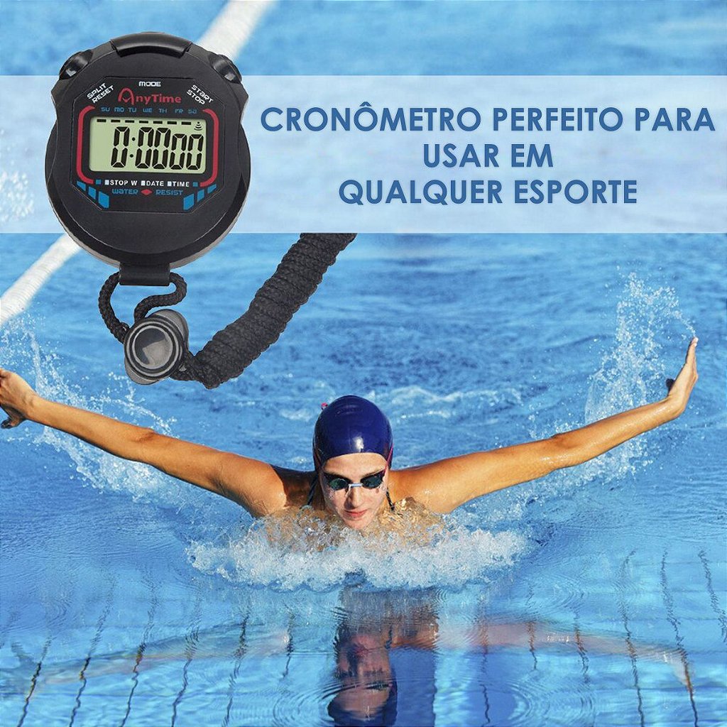 Cronômetro Digital De Mão Hora Alarme Crossfit Corrida