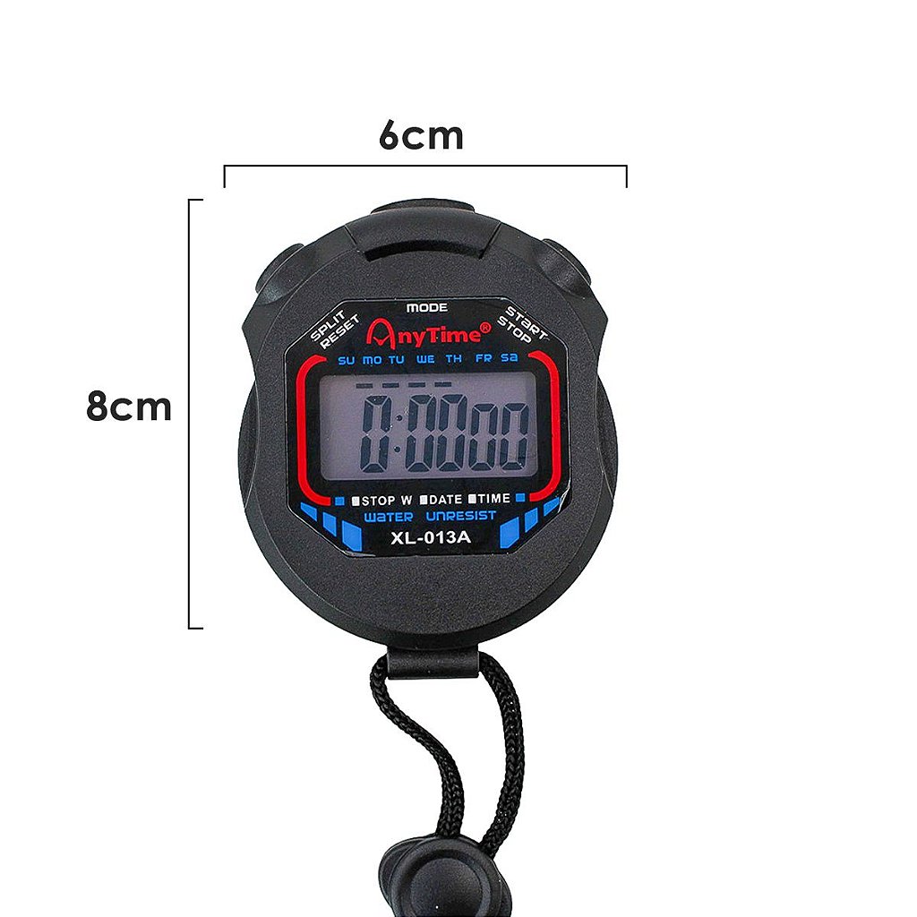 Cronômetro Digital De Mão Hora Alarme Crossfit Corrida