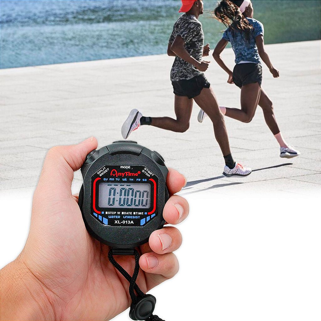 Cronômetro Digital De Mão Hora Alarme Crossfit Corrida