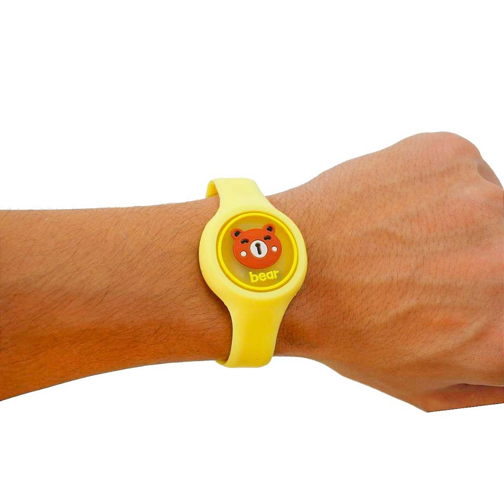 Pulseira Relógio Infantil Repelente De Mosquito Figurinhas