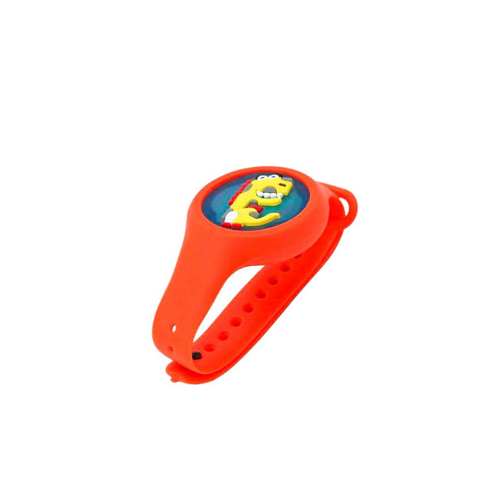 Pulseira Relógio Infantil Repelente De Mosquito Figurinhas