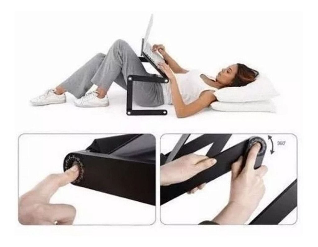 Mesa Notebook Multifuncional Articulável Cama Suporte Mouse
