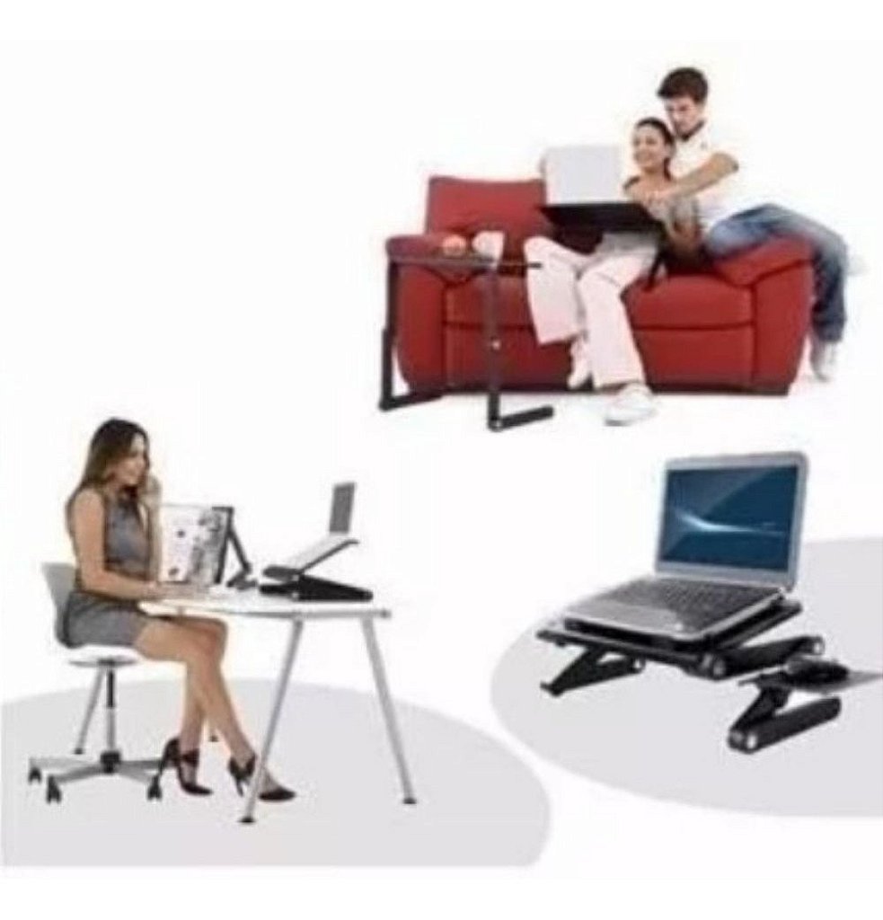 Mesa Notebook Multifuncional Articulável Cama Suporte Mouse