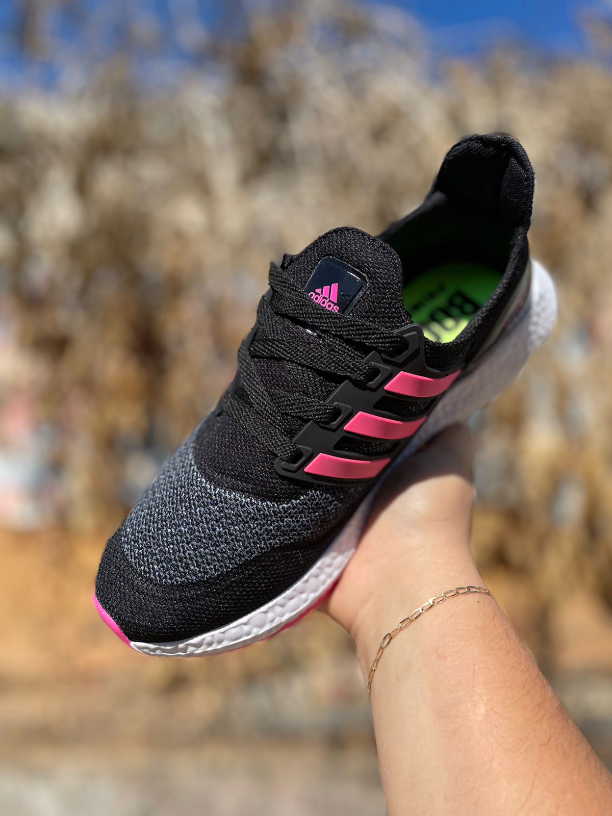 Tênis Ultraboost 21 Feminino Adidas Preto/Rosa
