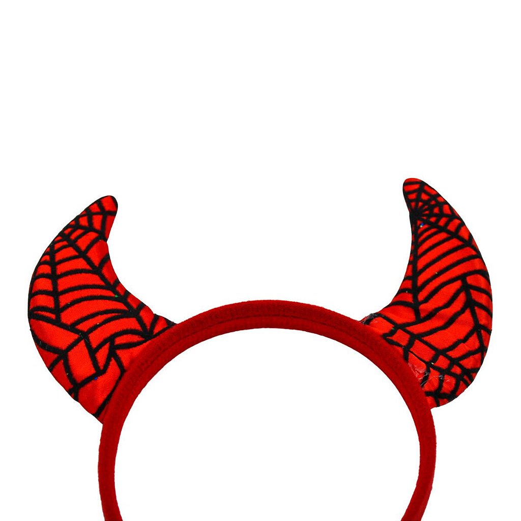 Tiara Arco Máscara Fantasia Carnaval Festa Diabinha Vermelha