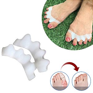 Par Separador De Silicone Corretor Ortopédico Para Dedos Pés