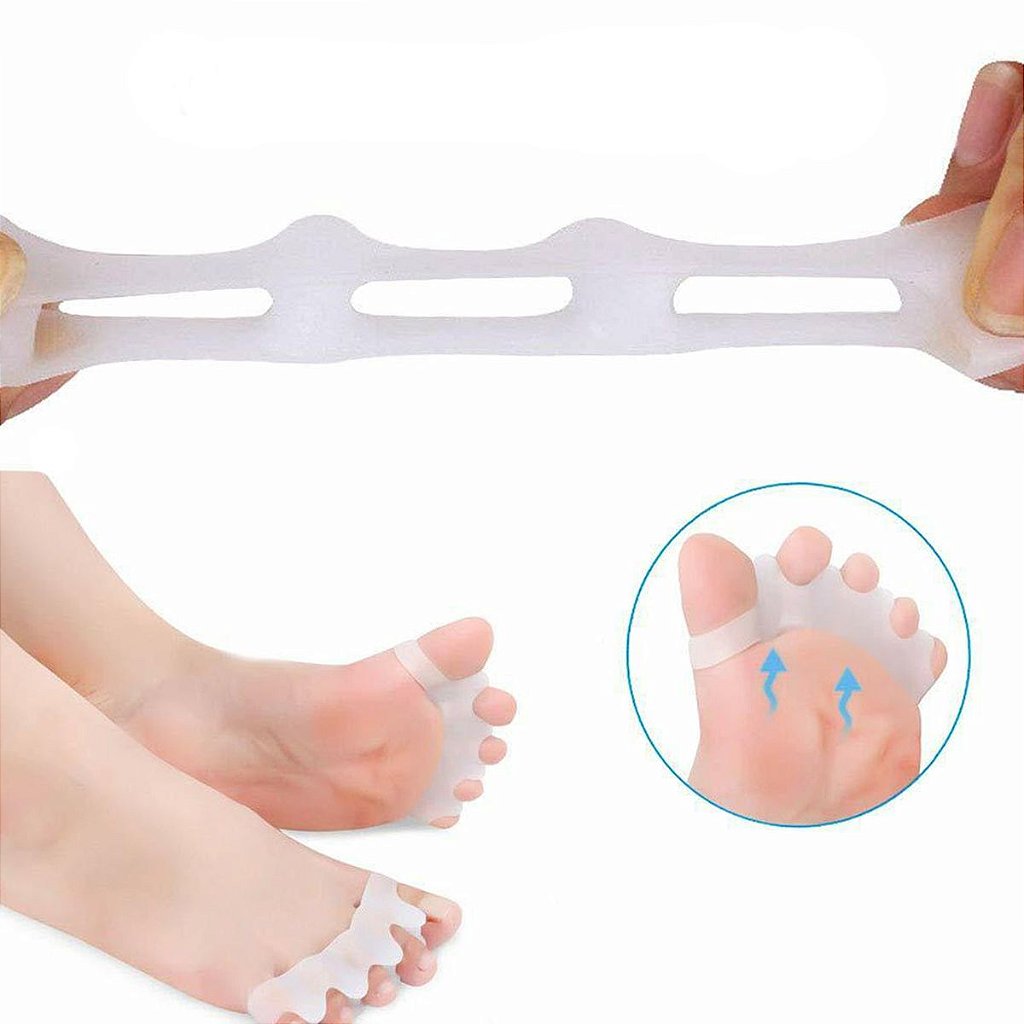 Par Separador De Silicone Corretor Ortopédico Para Dedos Pés