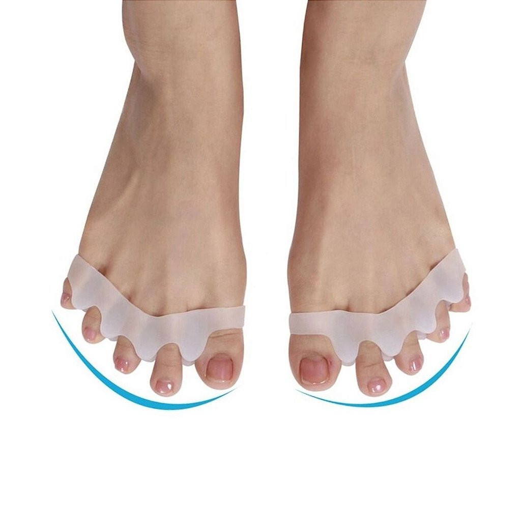 Par Separador De Silicone Corretor Ortopédico Para Dedos Pés