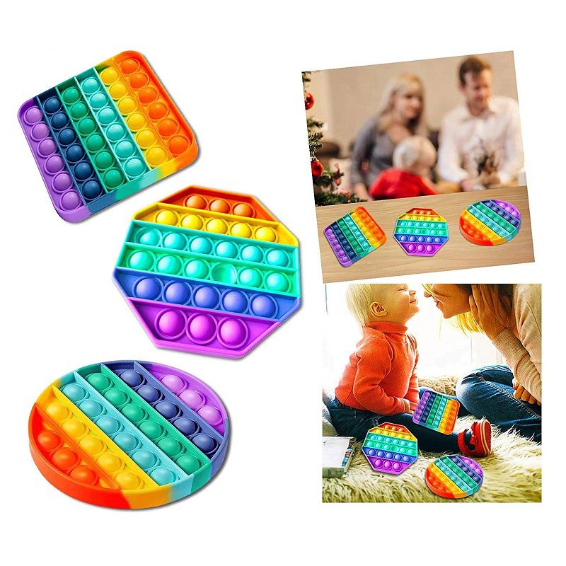 Pop It Fidget Toys Brinquedo Anti Stress Sensorial Colorido