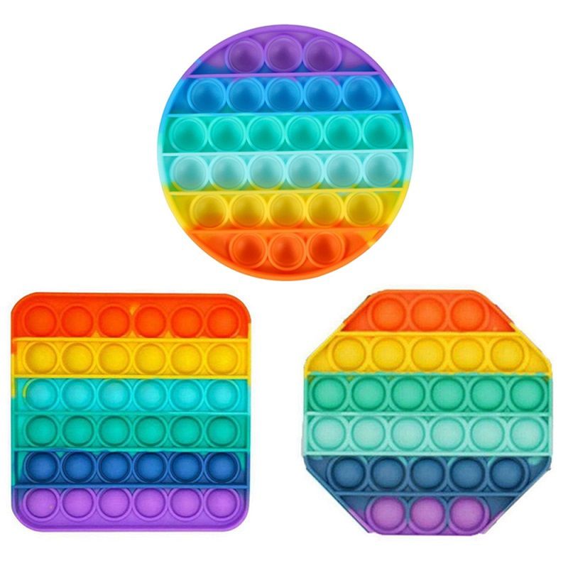 Pop It Fidget Toys Brinquedo Anti Stress Sensorial Colorido