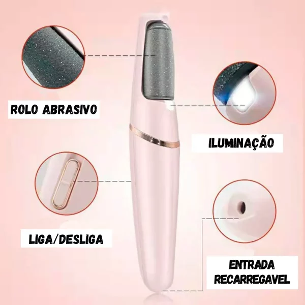 Lixador Para Pés Elétrico E Removedor De Calos Portátil