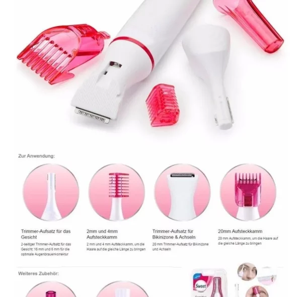 Depilador elétrico sem fio Sweet Sensitive Precision cor branco