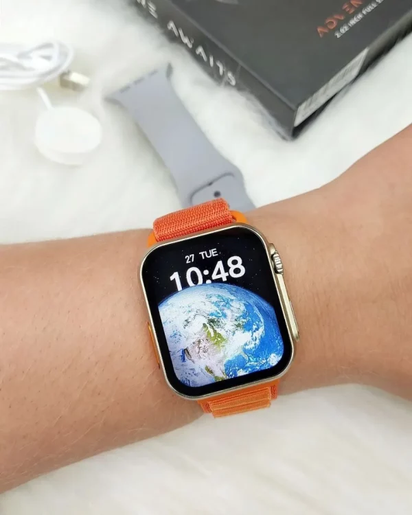 Relógio Smartwatch Iwo Watch Hw8 Ultra Series 8 Com Nfc c/ 2 Pulseiras