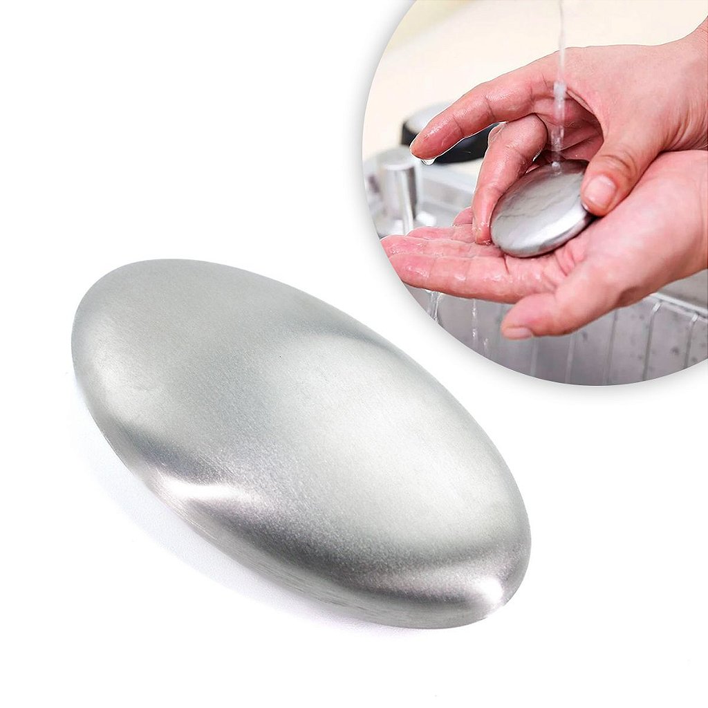 Sabonete De Inox Mágico Anti Odor Para As Mãos Tira Cheiro