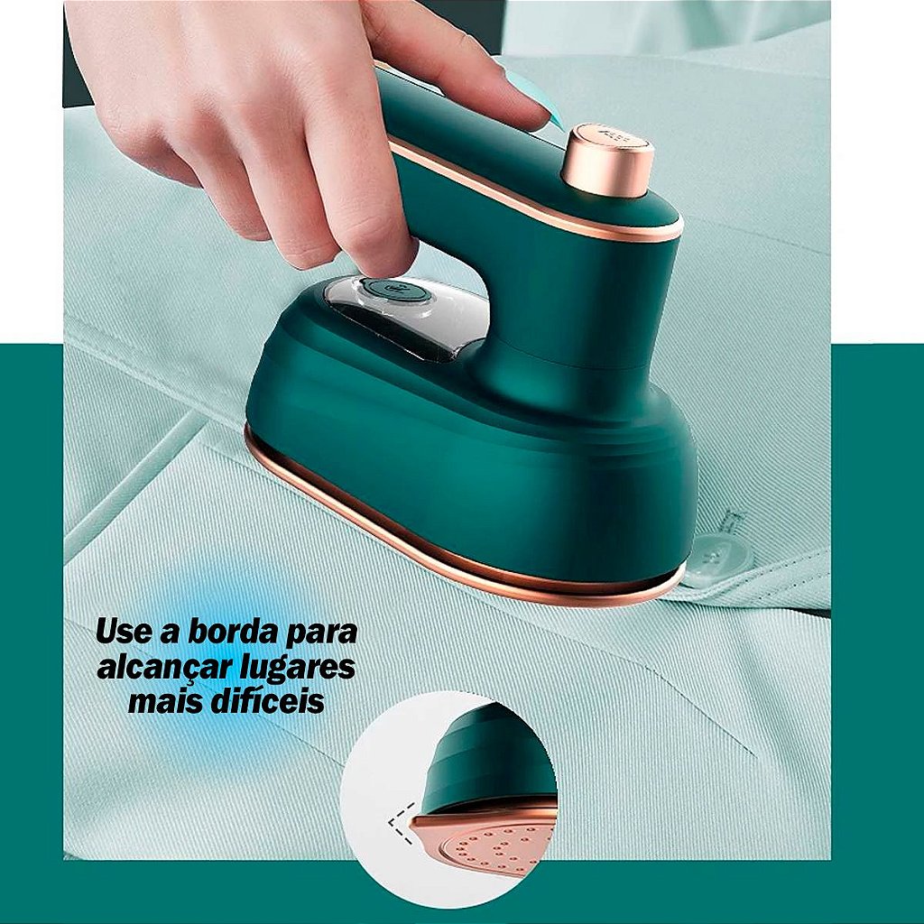 Mini Ferro De Passar Roupa Giratório Portátil A Vapor