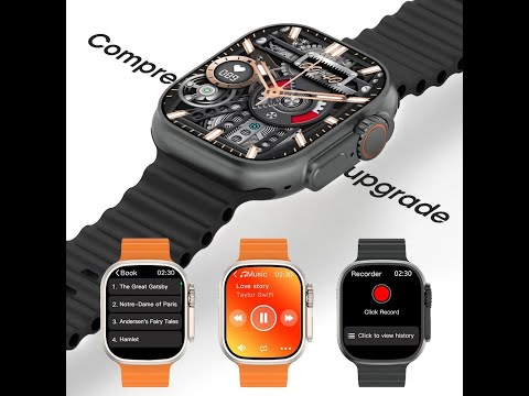 Smartwatch W69 Ultra 49mm Memoria 1GB Toca Musica NFC Jogos Lançamento 2023/2024 - Dourado