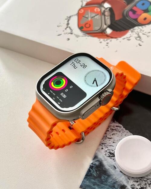 Smartwatch W69 Ultra 49mm Memoria 1GB Toca Musica NFC Jogos Lançamento 2023/2024 - Dourado