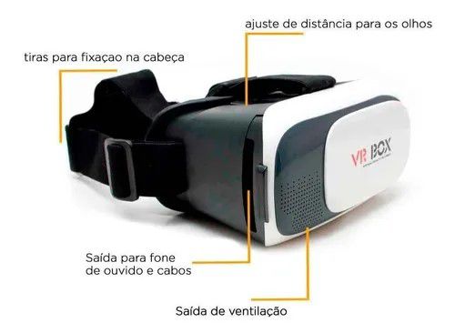 Óculos 3d Realidade Virtual Com Controle Para Celular Jogos