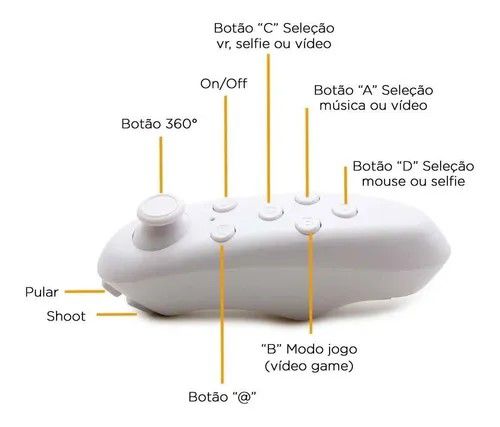 Óculos 3d Realidade Virtual Com Controle Para Celular Jogos