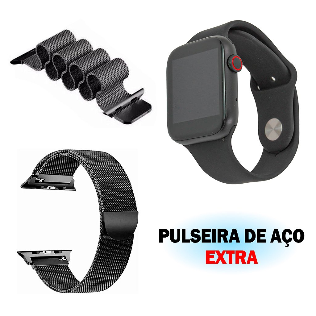Relógio Smartwatch Android Ios Inteligente Bluetooth C/ Pulseira Magnética QS18