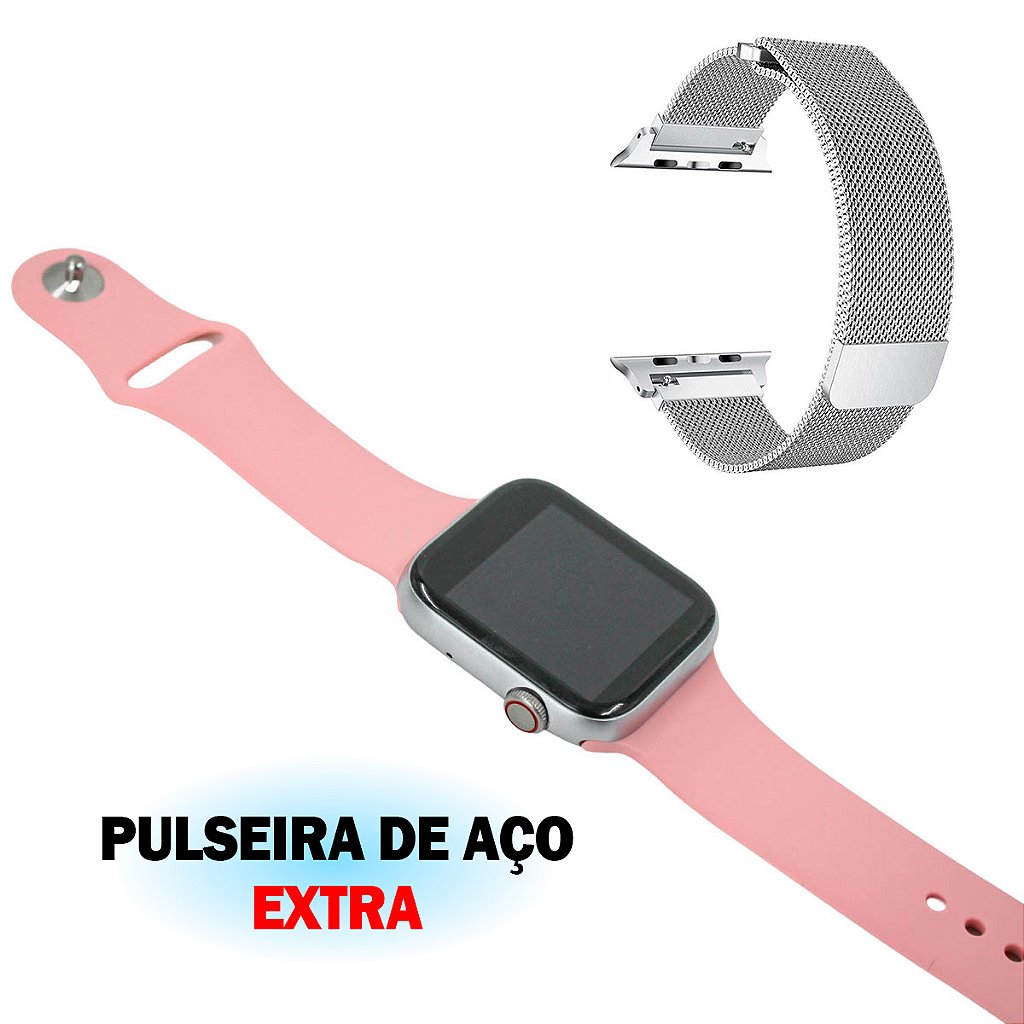 Relógio Smartwatch Android Ios Inteligente Bluetooth C/ Pulseira Magnética QS18