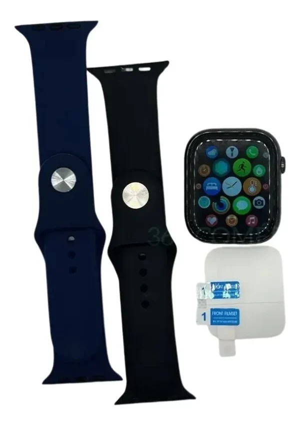 Relógio Smartwatch Sw9 C/ 2 Pulseiras + Película De Proteção