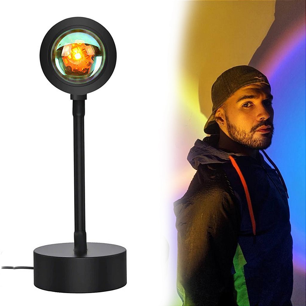 Luminária Pôr do Sol Projetor Cores Luz Noturna Led
