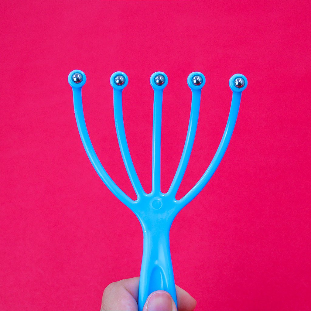 Massageador De Cabeça Cafune Relaxante Esferas Anti Stress Manual