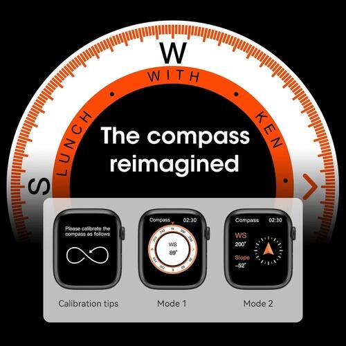 Smartwtch W29 Pro Serie 9 47mm Com Dynamic Island Jogos Bússola NFC - Branco