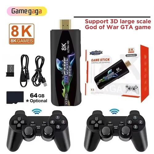 Game Stick Tv Box Android 8K Ultra HD 10.000 Jogos Original