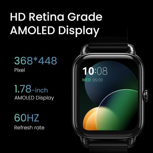 Smartwatch Xiaomi Haylou RS4 Plus Tela Amoled Pulseira Extra A Prova Dagua