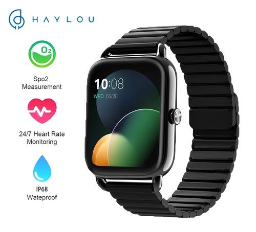 Smartwatch Xiaomi Haylou RS4 Plus Tela Amoled Pulseira Extra A Prova Dagua