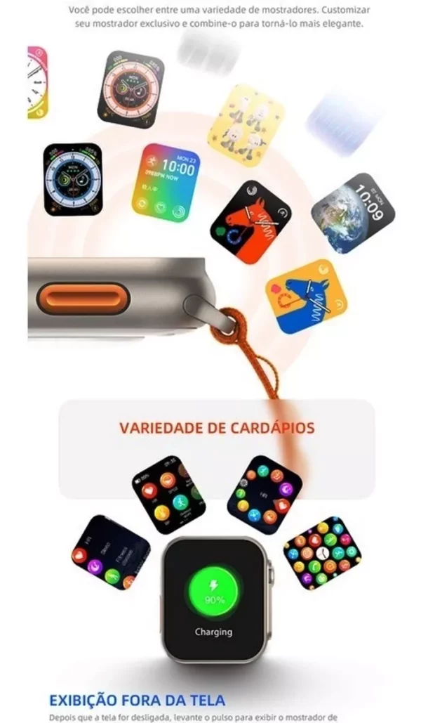 Smartwatch Hw 8 Ultra Mini 41mm P/ Pulso Fino