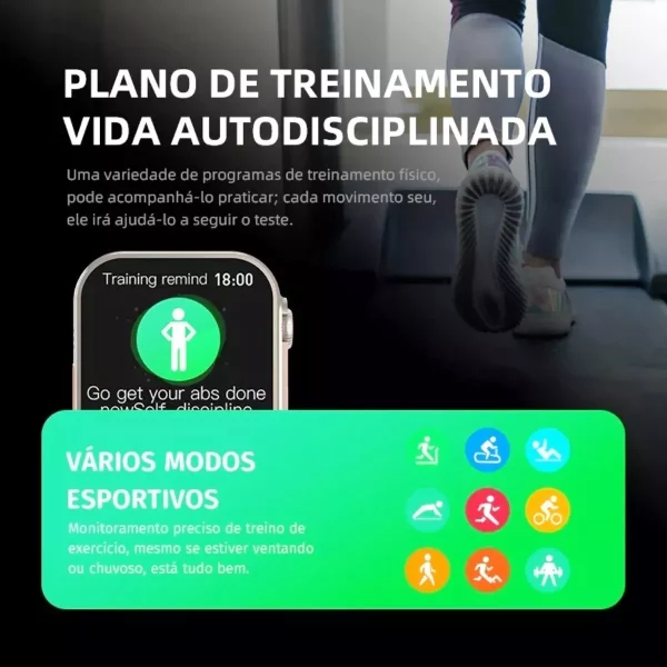 Smartwatch Hw 8 Ultra Mini 41mm P/ Pulso Fino