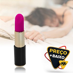 Mini Vibrador Batom Massageador USB Recarregável Silencioso