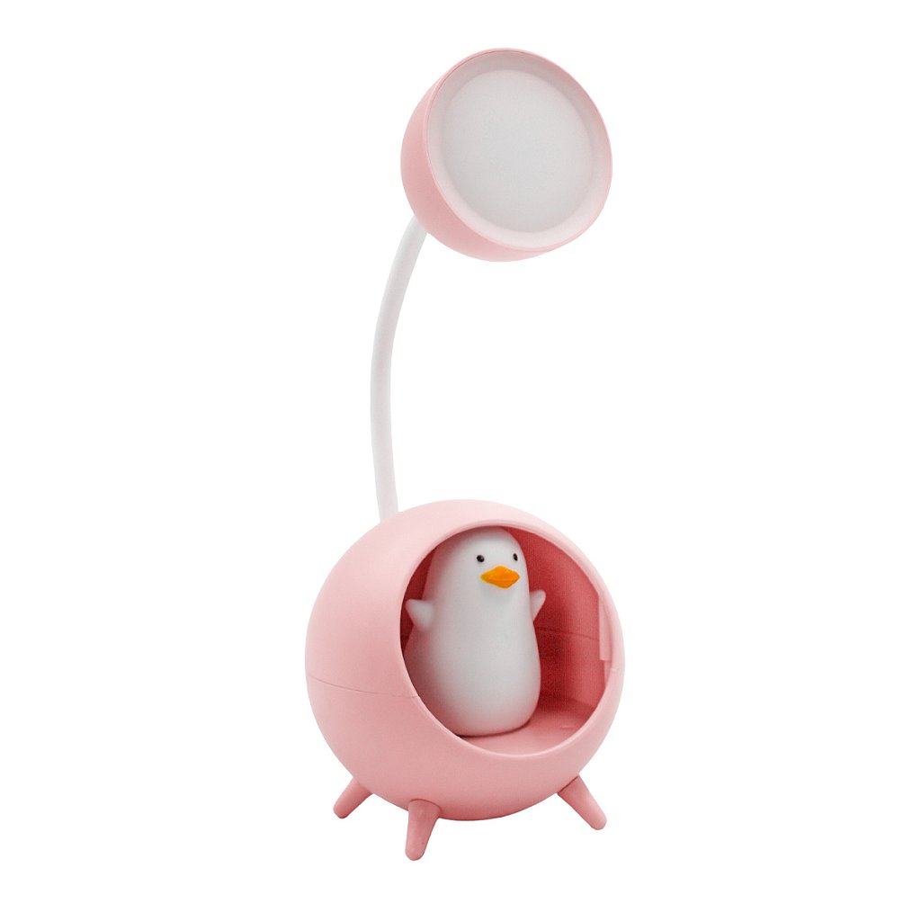 Luminária De Mesa Decorativa USB Articulável Patinho