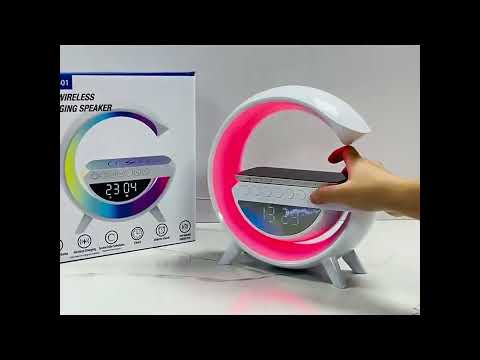 Luminaria G-Speaker Multifuncional Smart Station Led Caixa De Som Relógio - Branco