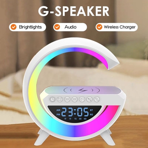 Luminaria G-Speaker Multifuncional Smart Station Led Caixa De Som Relógio - Branco