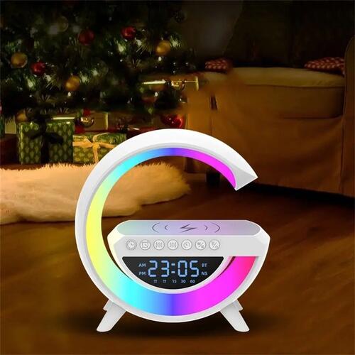 Luminaria G-Speaker Multifuncional Smart Station Led Caixa De Som Relógio - Branco