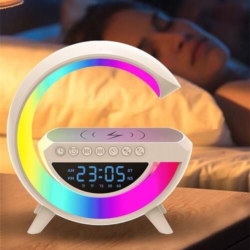 Luminaria G-Speaker Multifuncional Smart Station Led Caixa De Som Relógio - Branco