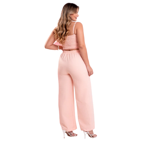 Conjunto Feminino Cropped Calca Diversas Cores