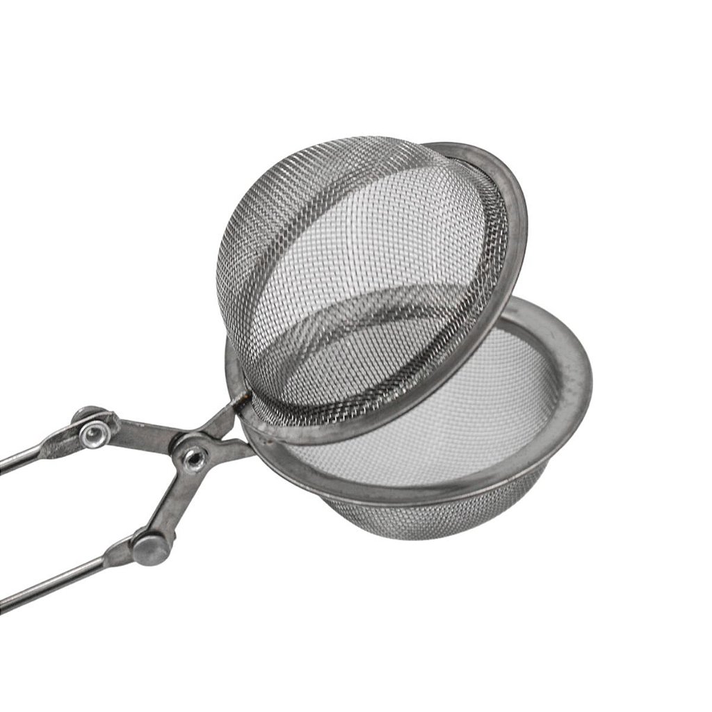 Infusor De Chá Coador Em Aço Inox Cabo Pinça