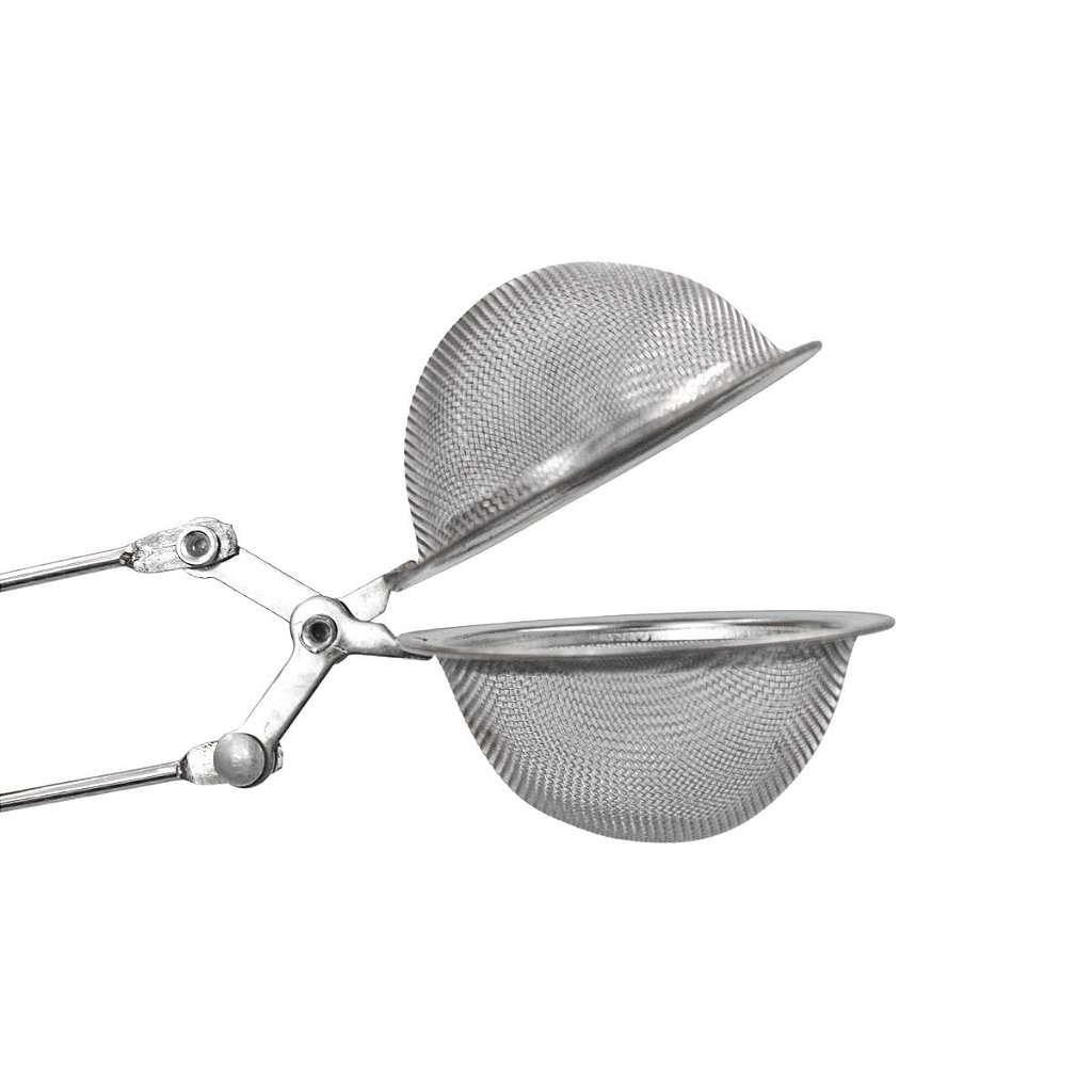 Infusor De Chá Coador Em Aço Inox Cabo Pinça