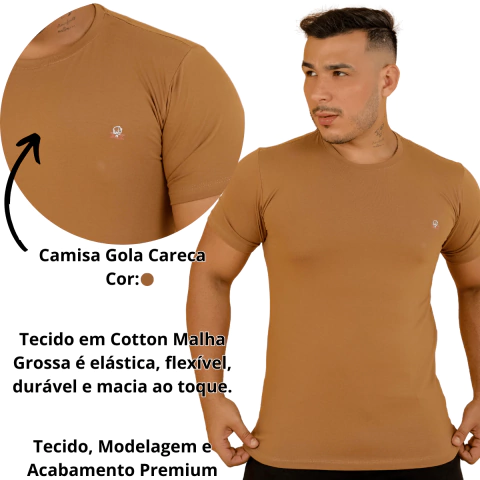 Camisa Gola Careca Caqui Rnt