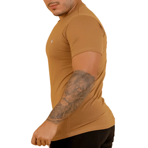 Camisa Gola Careca Caqui Rnt