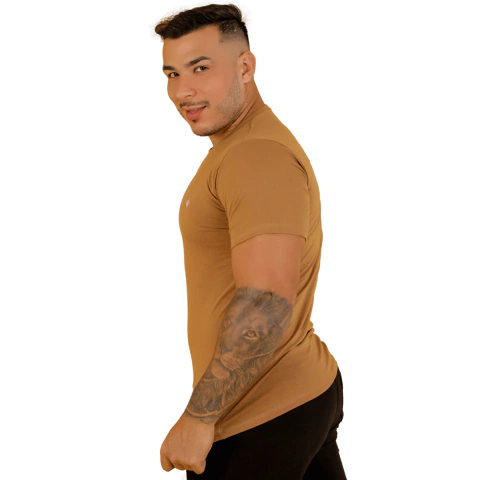 Camisa Gola Careca Caqui Rnt